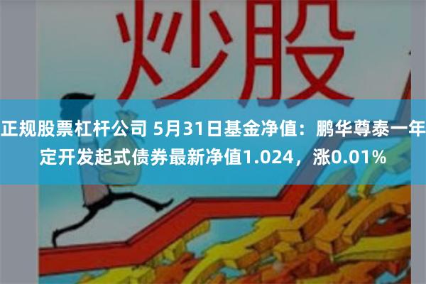 正规股票杠杆公司 5月31日基金净值：鹏华尊泰一年定开发起式债券最新净值1.024，涨0.01%