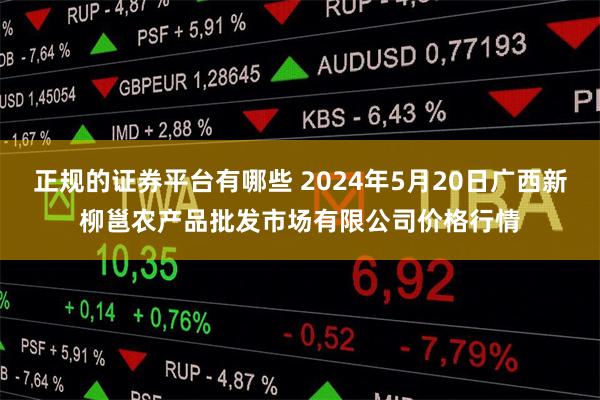正规的证券平台有哪些 2024年5月20日广西新柳邕农产品批发市场有限公司价格行情
