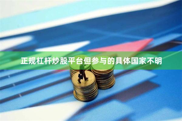 正规杠杆炒股平台但参与的具体国家不明