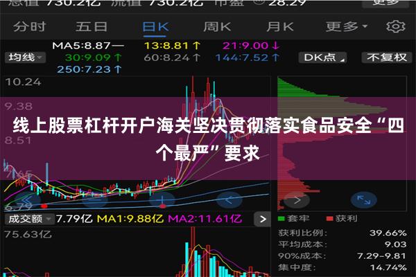 线上股票杠杆开户海关坚决贯彻落实食品安全“四个最严”要求