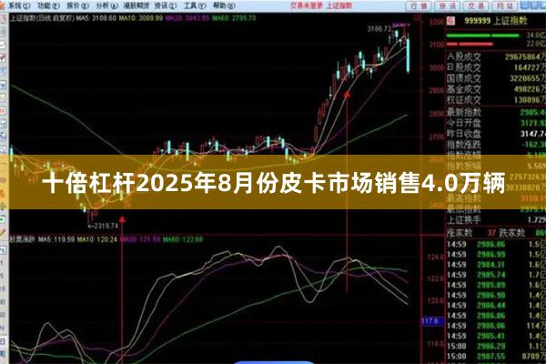 十倍杠杆2025年8月份皮卡市场销售4.0万辆