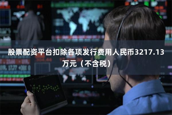 股票配资平台扣除各项发行费用人民币3217.13万元(不含税)
