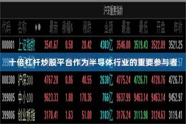 十倍杠杆炒股平台 作为半导体行业的重要参与者