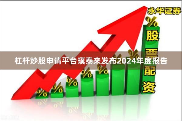 杠杆炒股申请平台璞泰来发布2024年度报告